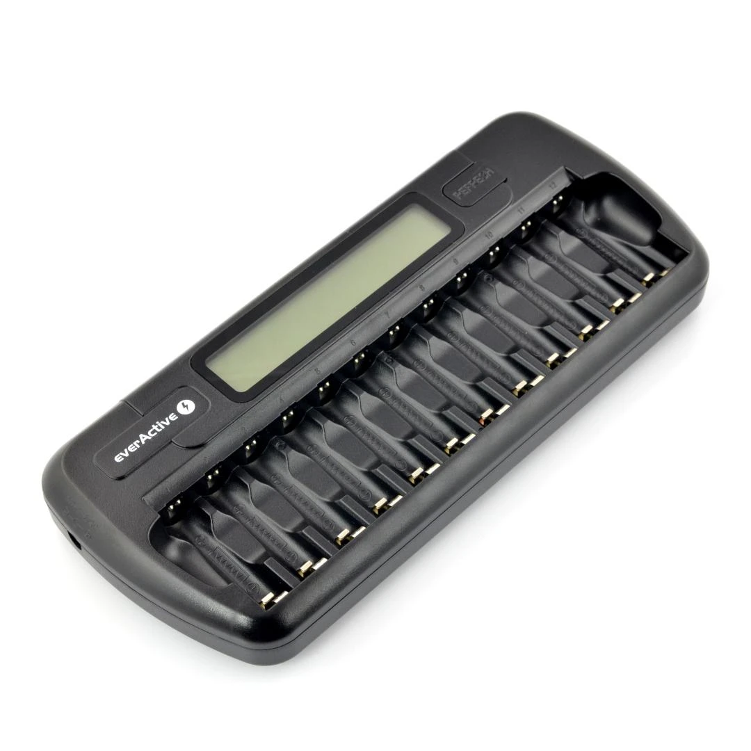 everActive 1-12 AA/AAA elementų kroviklis su LCD ekranu