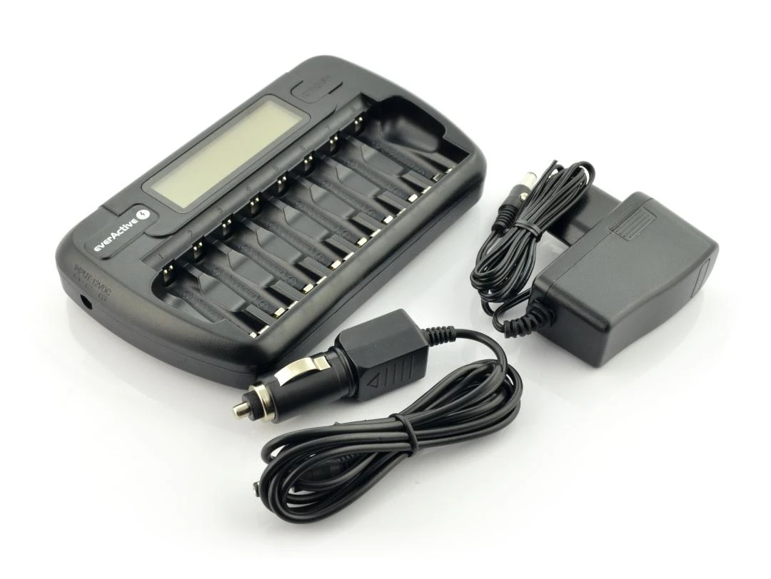 everActive 1-8 AA/AAA elementų kroviklis su LCD ekranu