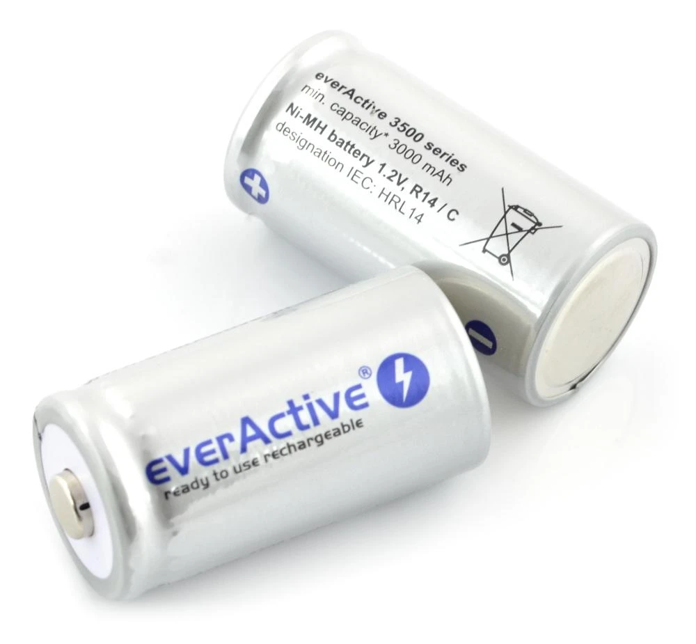 Akumuliatorius EverActive Sidabrinis Line R14/C Ni-MH 3500mAh
