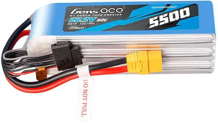 Akumuliatorius Gens Ace G-Tech 5500mAh 22.2V 60C 6S1P LIPO su XT90 jungtimi