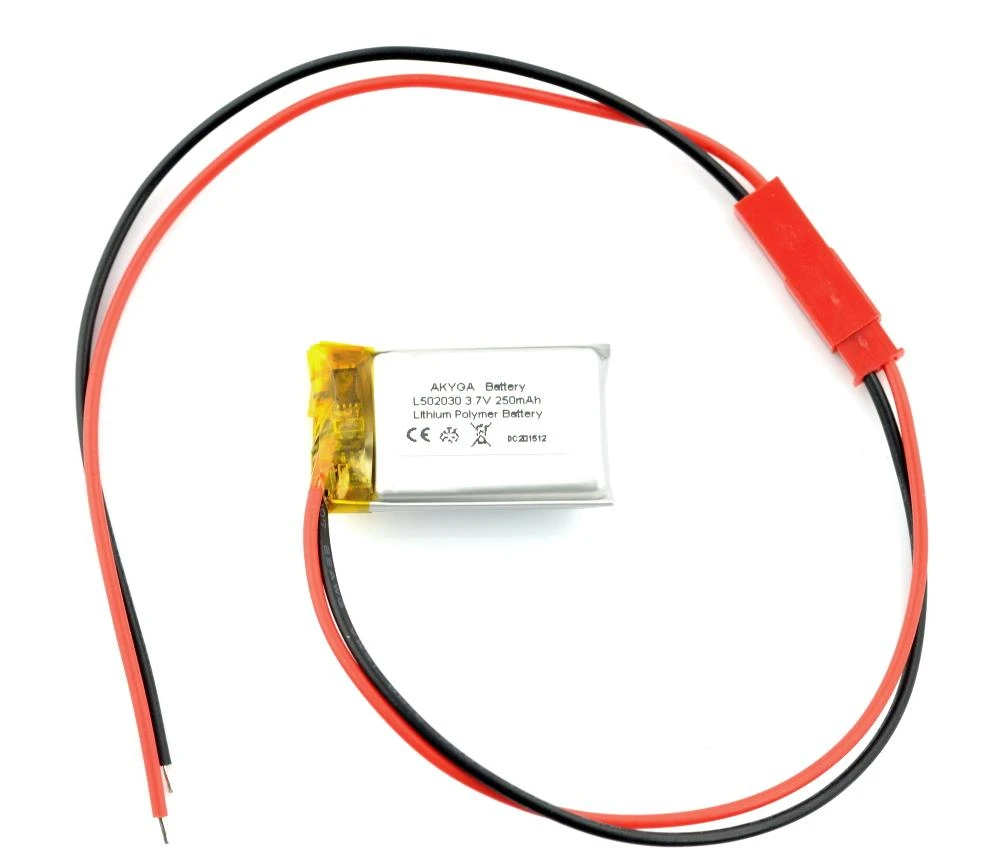 Li-Pol akumuliatorius 250mAh su JST-BEC jungtimi