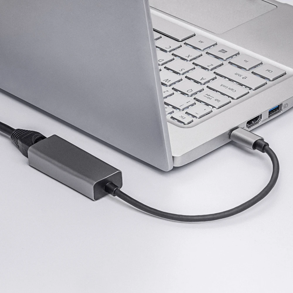 Adapteris su kablem Akyga AK-AD-65 karta jungiama į tinklą USB type C (m) / RJ45 (f) 10/100/1000 ver. 3.0 15cm