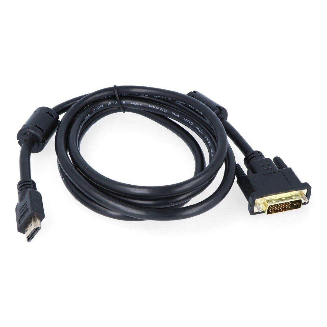 Akyga DVI-D HDMI kabelis 1.8m
