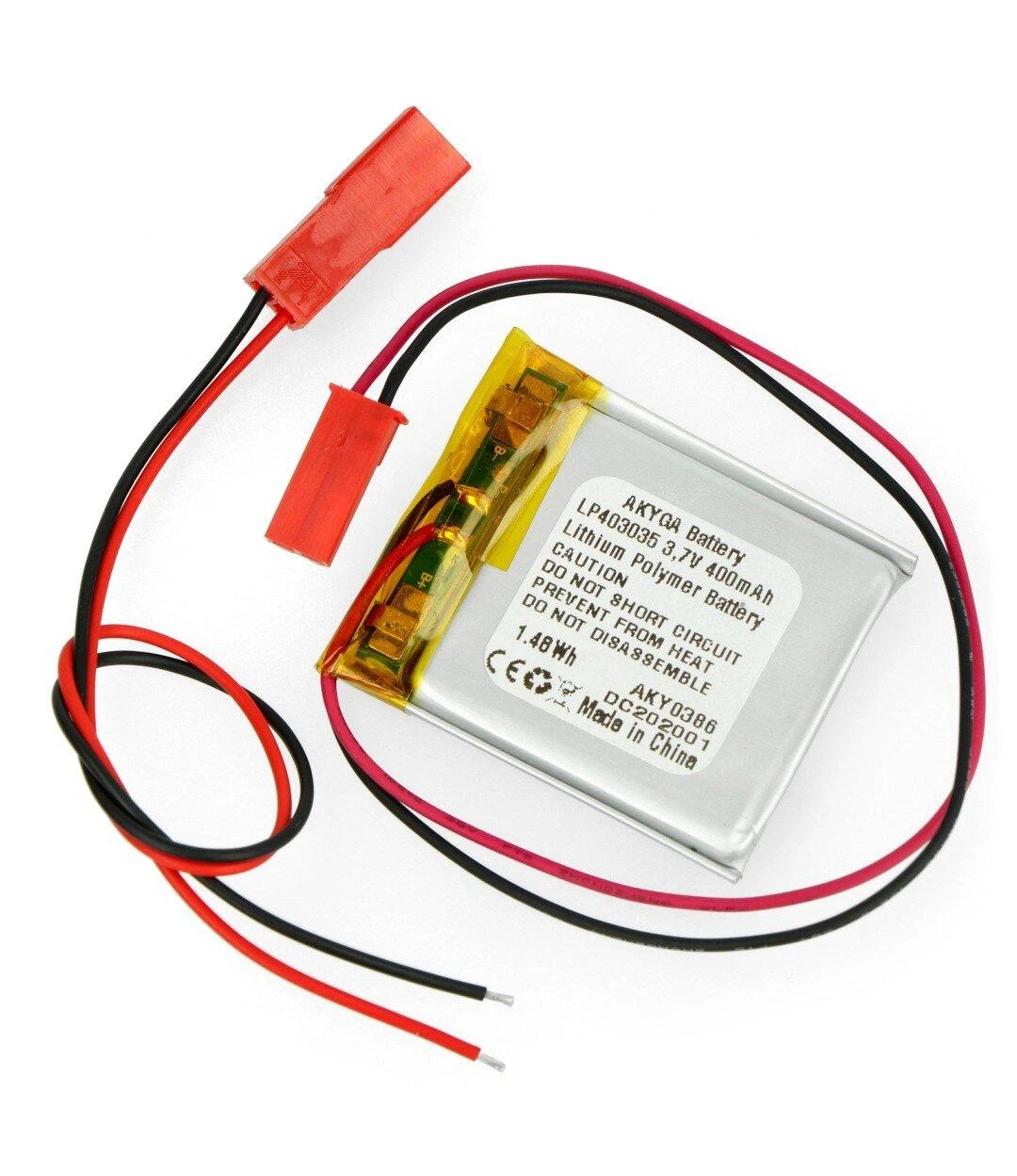 Li-Pol akumuliatorius 400mAh su JST-BEC jungtimi
