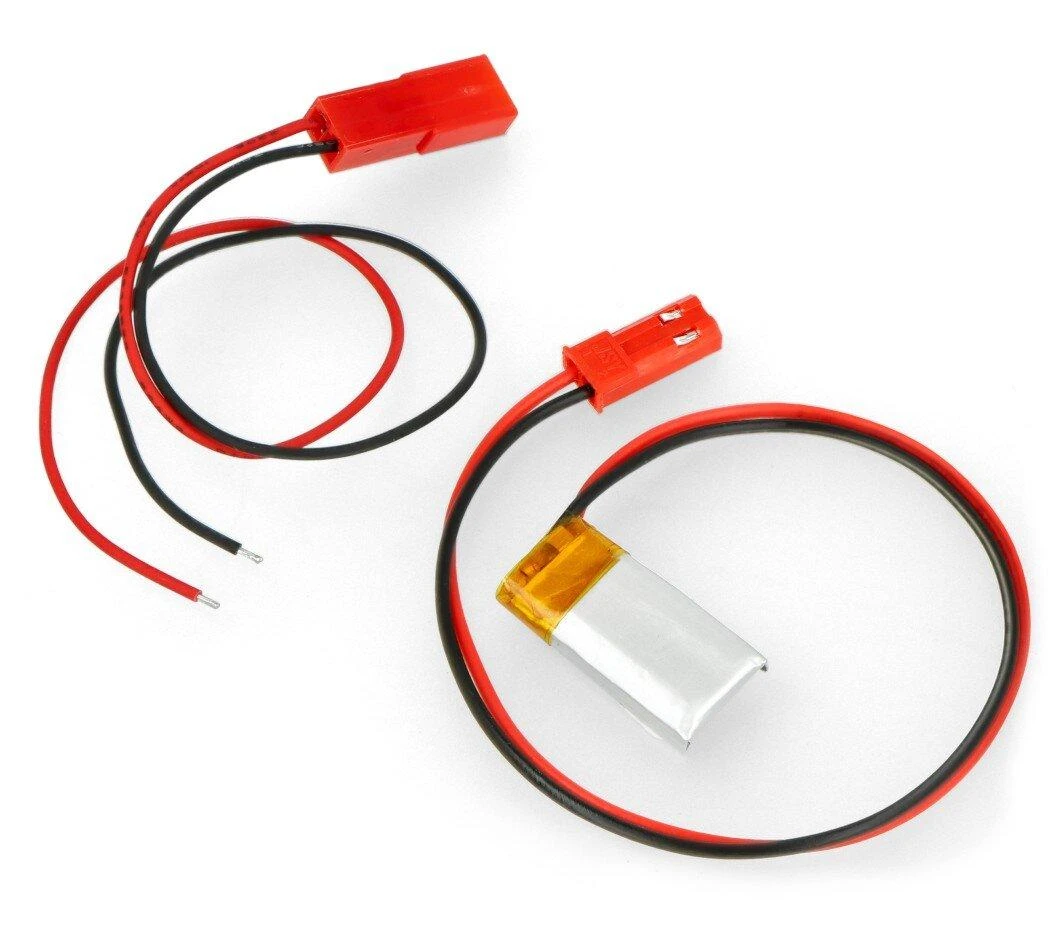 Li-Pol akumuliatorius 40mAh su JST laidais ir jungtimis