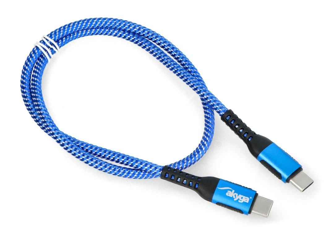Akyga laidas C tipo USB - C tipo USB - mėlynas - 0.5m - AK-USB-36
