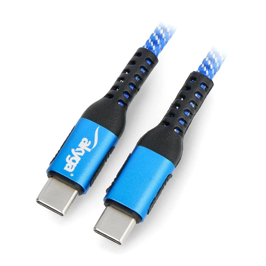 Akyga laidas C tipo USB - C tipo USB - mėlynas - 0.5m - AK-USB-36