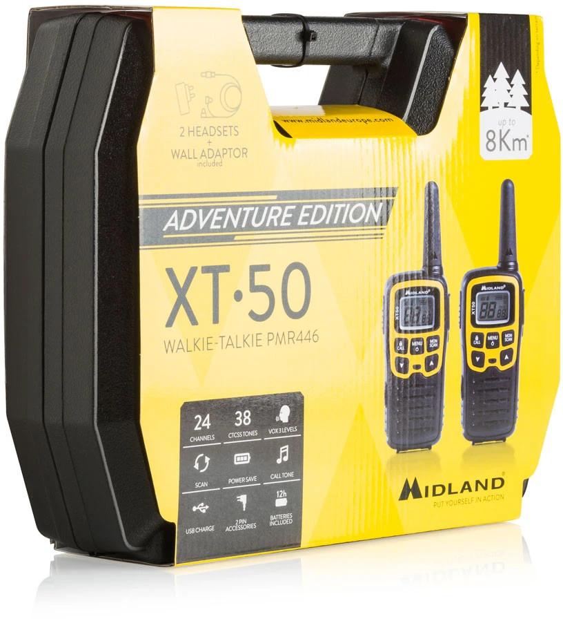 ALAN PMR MIDLAND XT50 rankinio radijo lagaminas