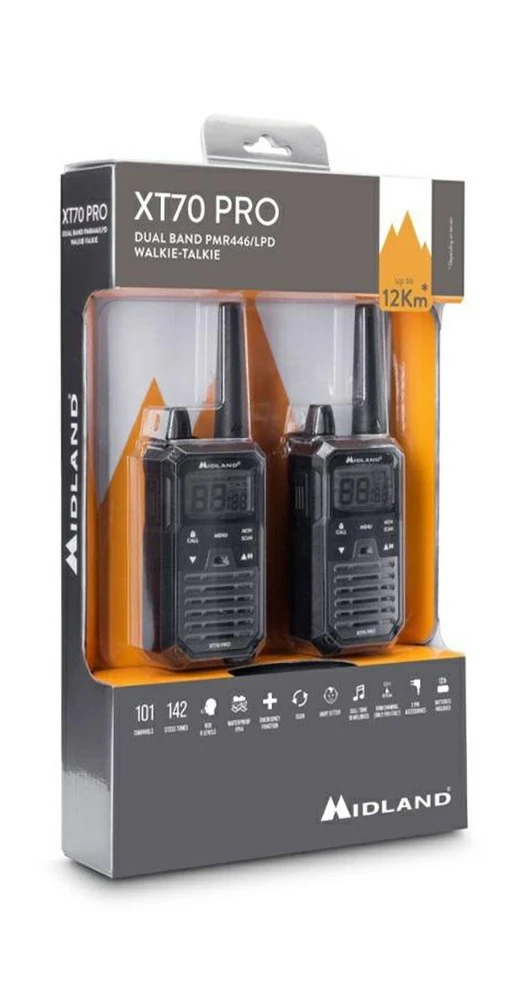 ALAN PMR MIDLAND XT70 PRO nešiojamųjų radijo