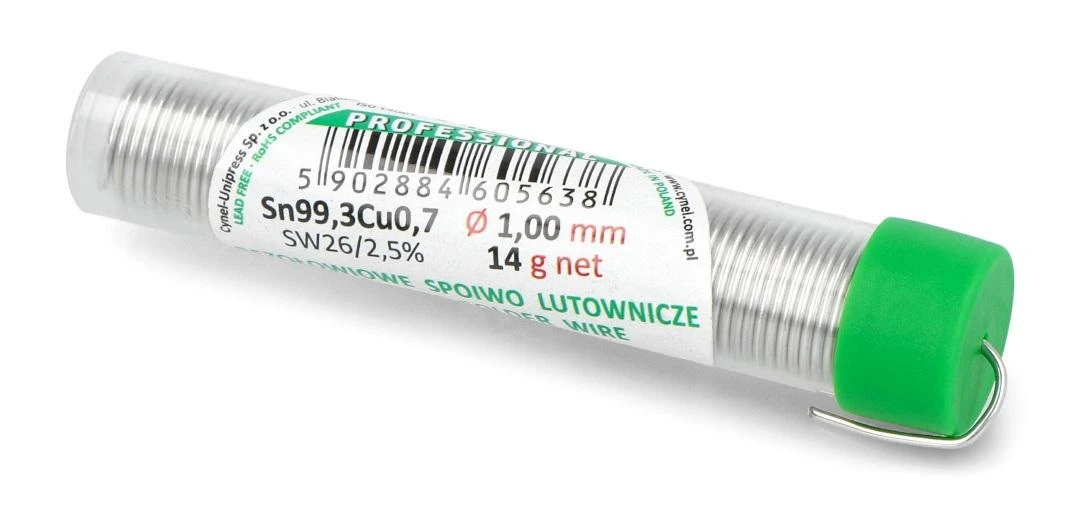 Lydmetalis tūbelėje Cynel LC99.3 SW26 14g/1mm - be švino