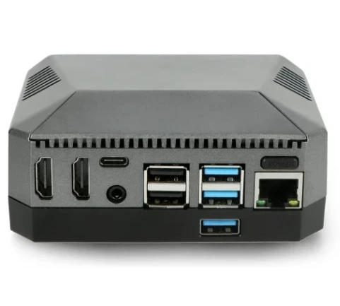 Argon40 Aliuminio dėklas Raspberry Pi 4B su ventiliatoriumi - Argon ONE M.2 - pilkas