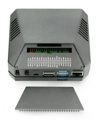 Argon40 Aliuminio dėklas Raspberry Pi 4B su ventiliatoriumi - Argon ONE M.2 - pilkas