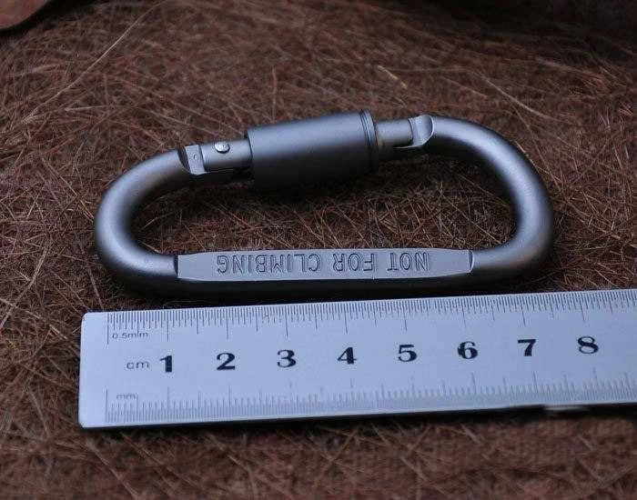 Oem Aliuminio prisukamas D tipo karabinas - 80 mm - Karabinas - Išlikimas - EDC