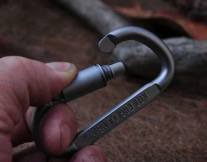 Oem Aliuminio prisukamas D tipo karabinas - 80 mm - Karabinas - Išlikimas - EDC