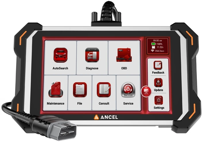 OBD2 diagnostinis skaitytuvas - ANCEL DS600 ELITE, 8 colių, „Android 10.0“, 4 GB RAM, 64 GB atmintinė, 4 150 mAh