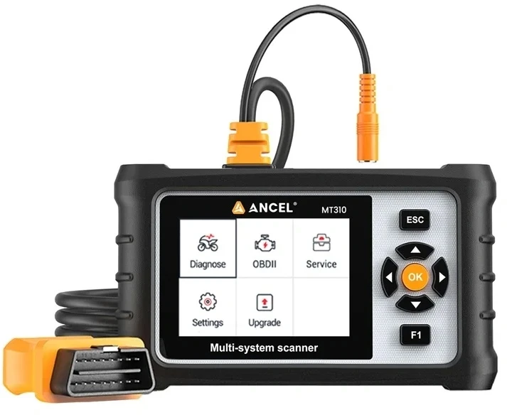 Motociklų Diagnostikos Skaitytuvas - ANCEL MT310 3,5 Colio Spalvotas TFT Ekranas BMW Harley Honda Yamaha Suzuki Kawasaki OBDII USB Wi-Fi Atnaujinimai