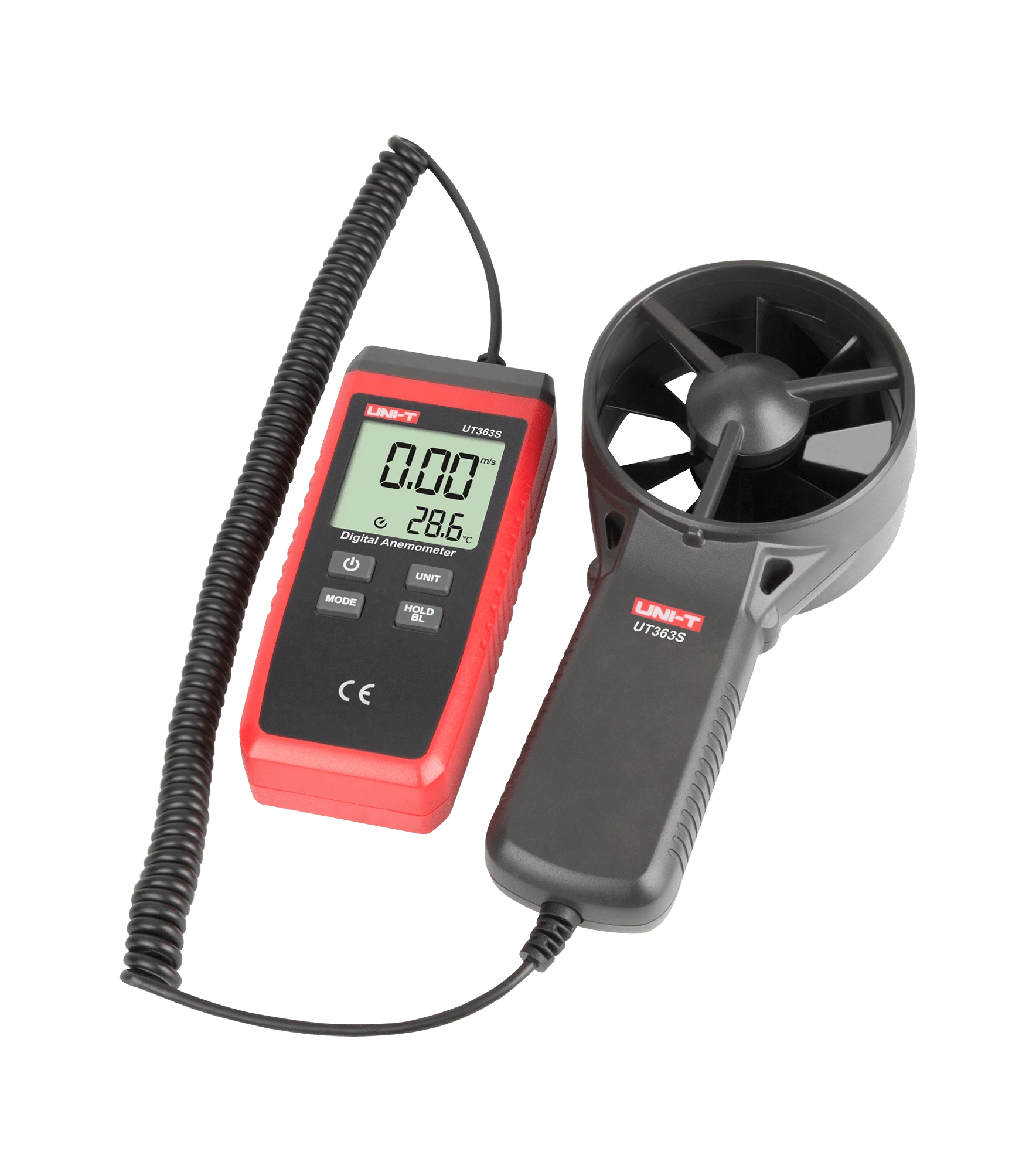 Anemometras su temperatūros indikacija UT363S 0.4~30m/s -10~50℃ UNI-T