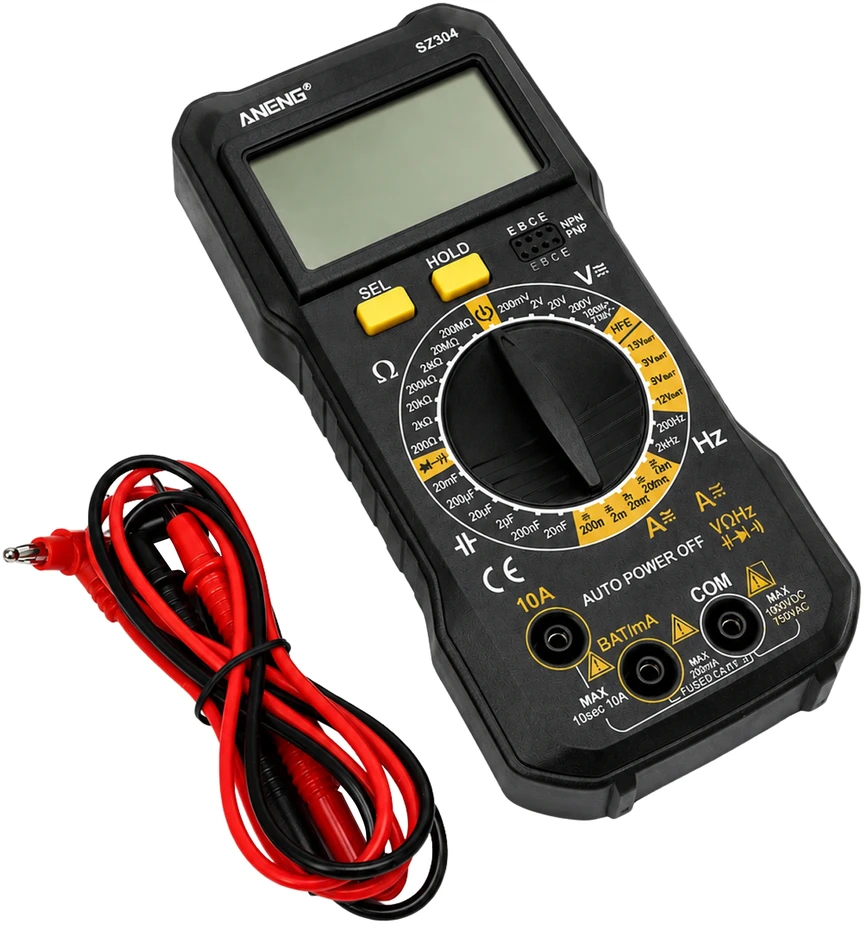 ANENG DM850 universalus matuoklis - daugiajuostis LCD skaitmeninis multimetras