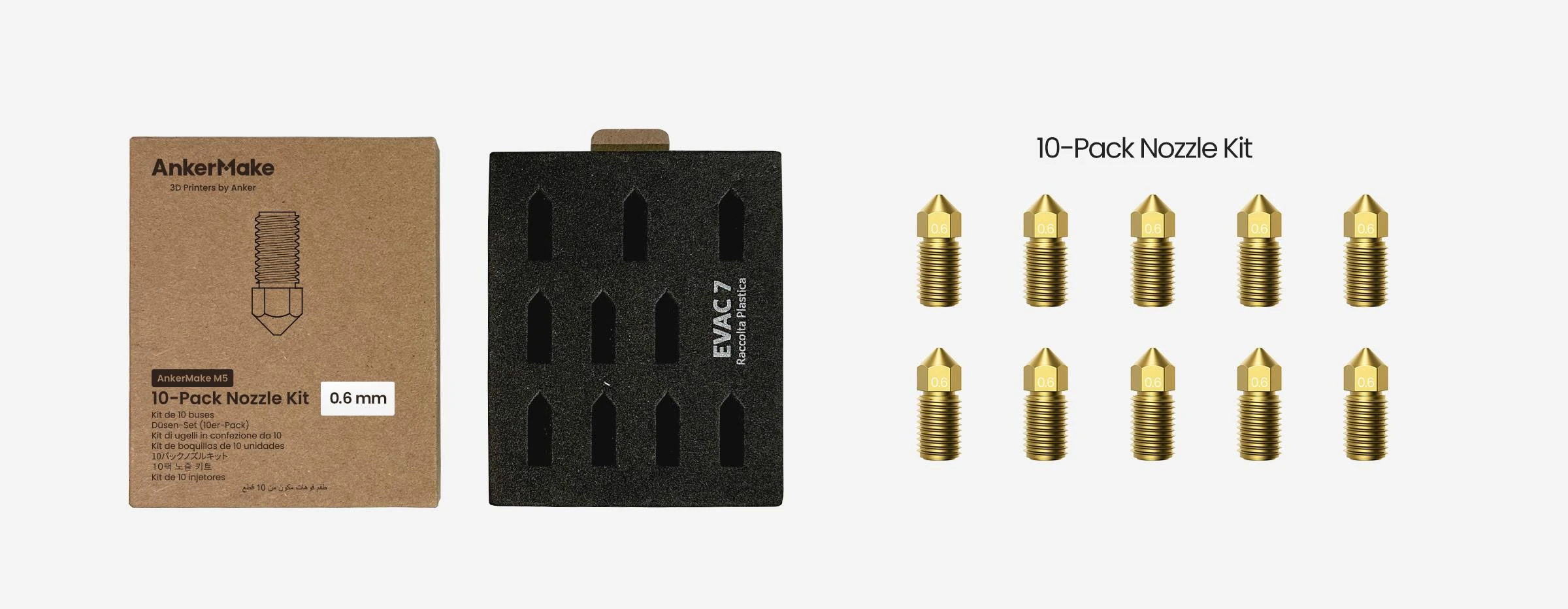 AnkerMake M5 0.6mm žalvarinių antgalių rinkinys