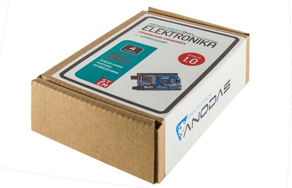 Anodas Electronics Mokomasis Elektronikos Rinkinys - Išmaniosios Grandinės su ATmega328P Mikrovaldikliu