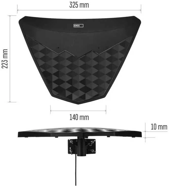 Antena universali VILLAGE DIO-V750, DVB-T2, LTE/4G/5G EMOS