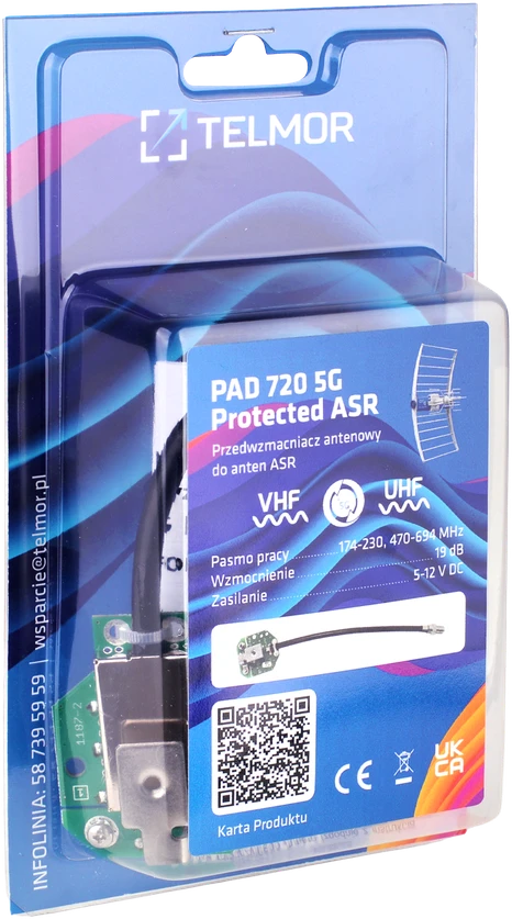 Stiprintuvas Telkom Telmor ASR-PAD 720 VU antenos stiprintuvas