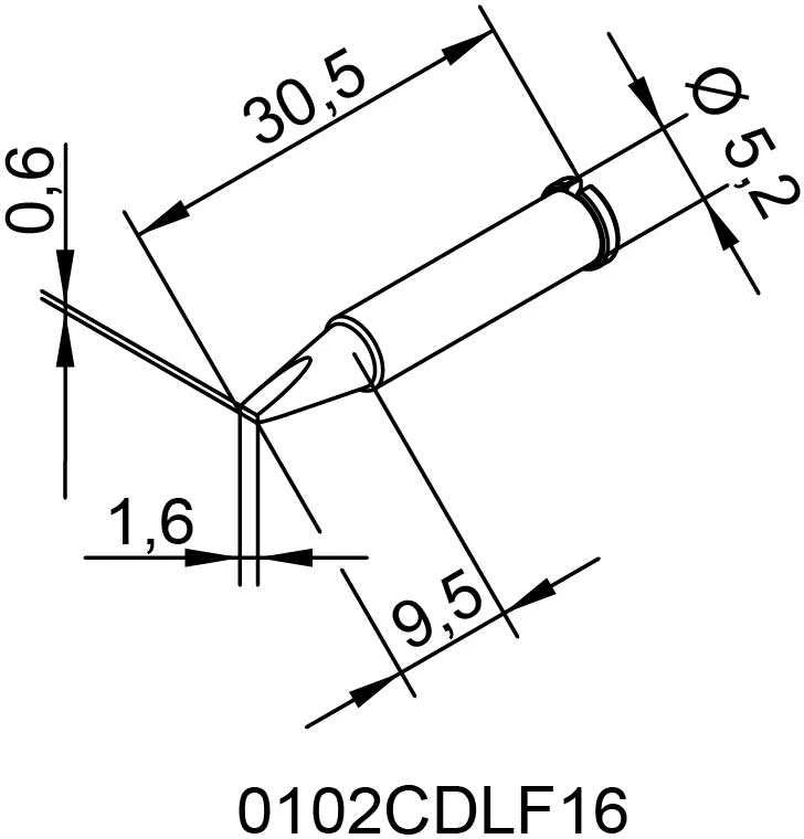 Antgalis ERSADUR, 1.6mm/0.063in, lituokliui ERSA