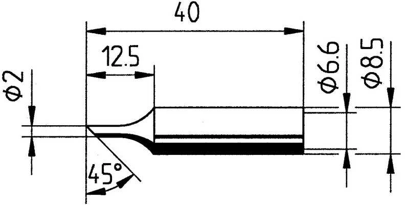Antgalis ERSADUR, 2.0mm/0.079in, lituokliui ERSA