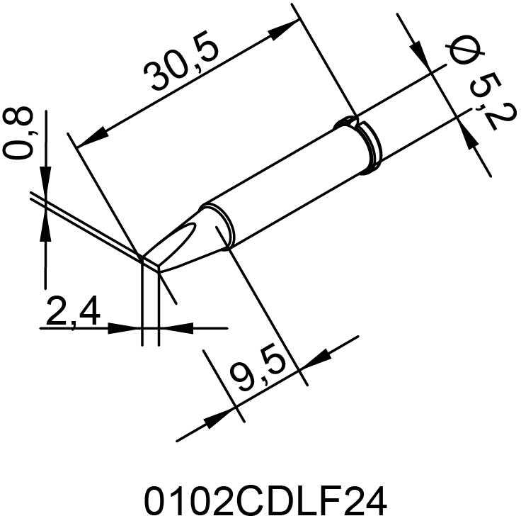 Antgalis ERSADUR, 2.4mm/0.094in, lituokliui ERSA