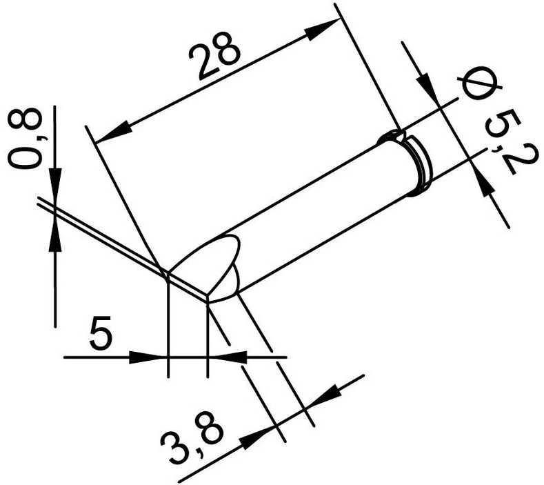 Antgalis ERSADUR, 5.0mm/0.197in, lituokliui ERSA