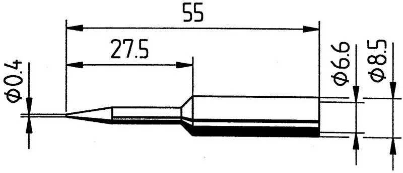 Antgalis ERSADUR, pailgintas 0.4mm/0.016in, lituokliui ERSA