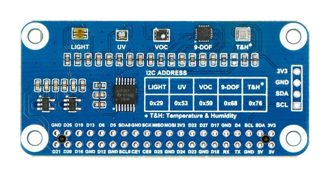 Aplinkos jutiklis - priedėlis skirtas Raspberry Pi - Waveshare 20471