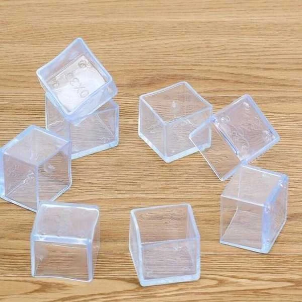 Oem Apsauginiai užvalkalai baldų kojoms 20x20mm - 4 vnt - Silikoninis užvalkalas kojoms