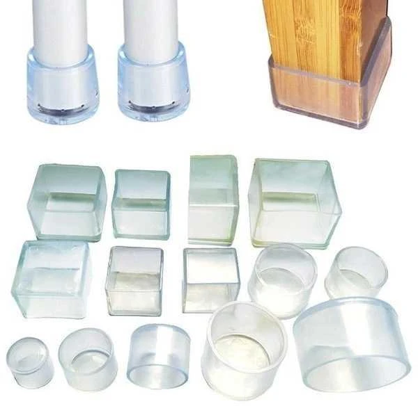 Oem Apsauginiai užvalkalai baldų kojoms - apvalūs 18mm - 4 vnt - Silikoninis užvalkalas kojoms