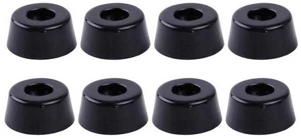 Oem Apvalios guminės kojelės - 28x22x15mm - juodos - baldams - 4 vnt