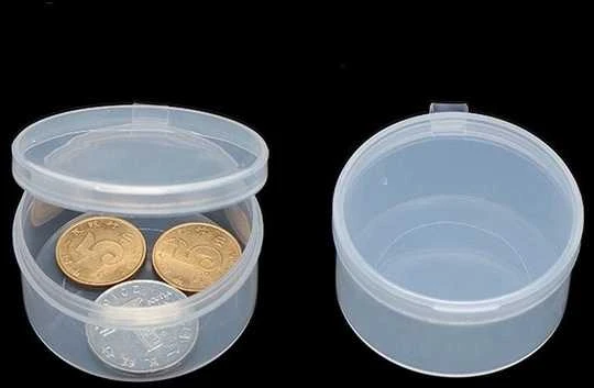 Oem Apvalus konteineris - 54x22mm - Plastikinė dėžutė - Rakinama tvarsliava