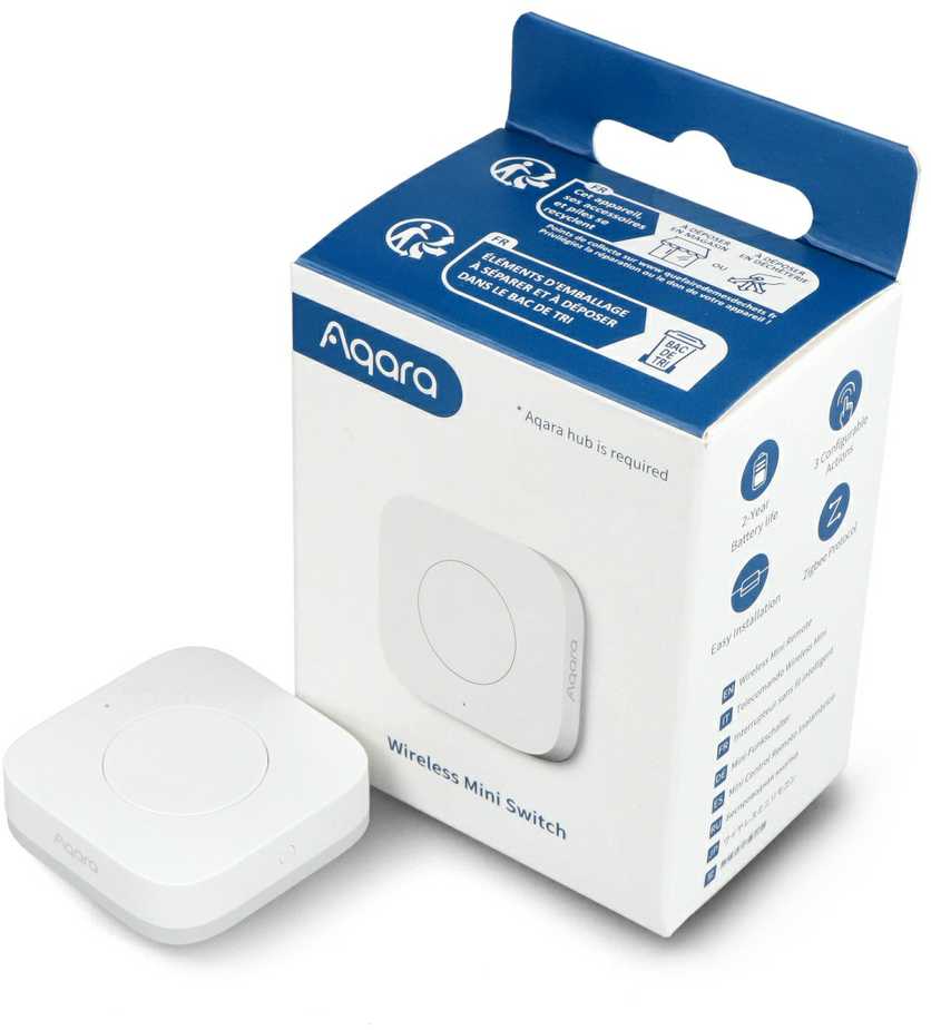 Aqara zigbee bevielis mini jungtukas (WXKG11LM)