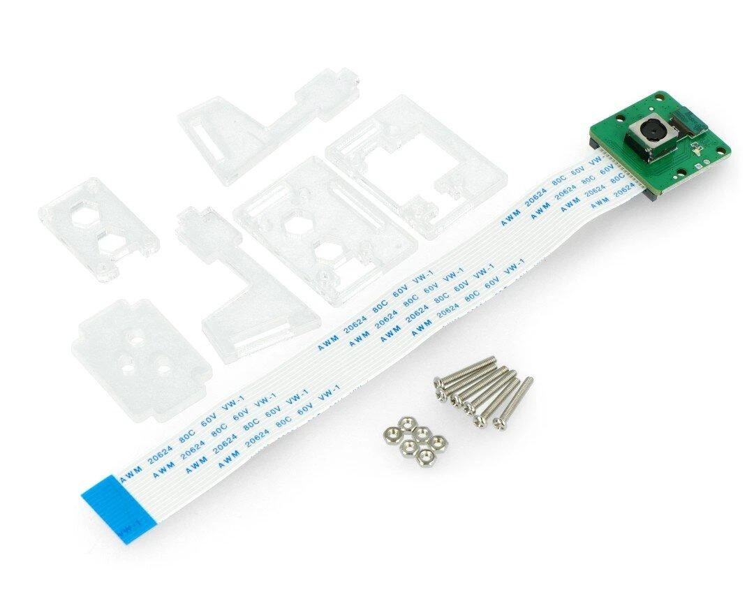 Arducam OV5647 5Mpx kamera, automatinis objektyvas + dėklas, skirtas Raspberry Pi 4B/3B+/3B