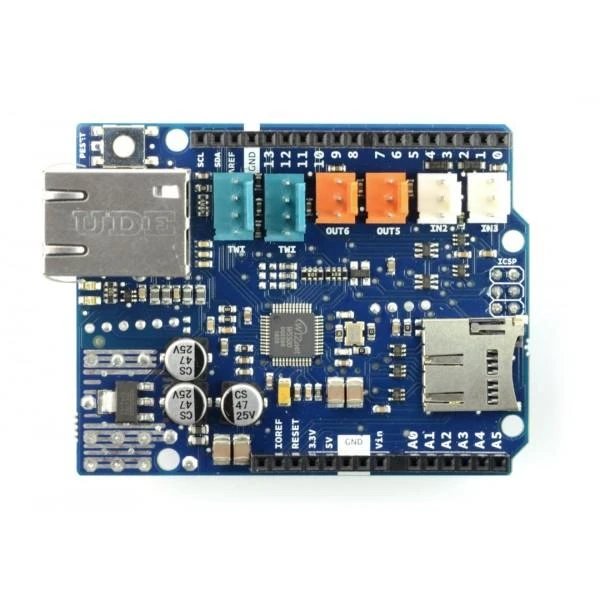 Arduino Ethernet Shield 2 su SD kortelės skaitytuvu