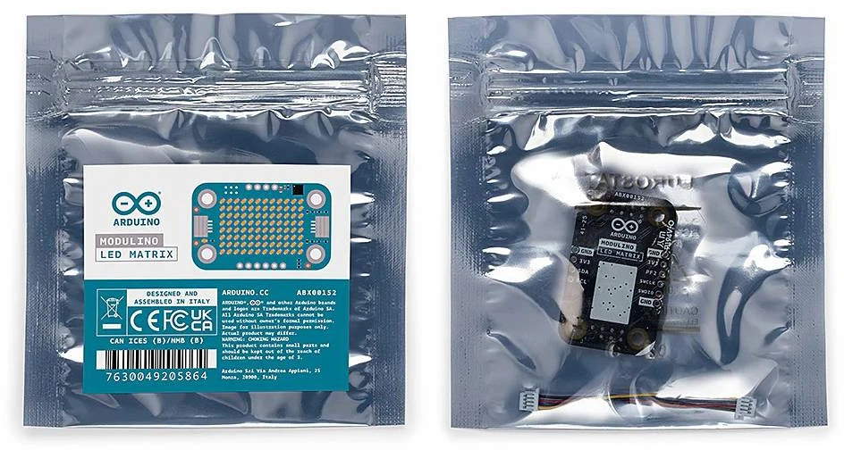Arduino Modulino LED matrica - programuojama LED matrica 8x12 - Qwiic - ABX00152