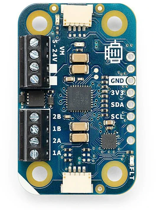 Arduino Modulino Motors – dviejų kanalų variklio valdiklis 5V-24V/3.8A – MAX2221 – Qwiic – ABX00114