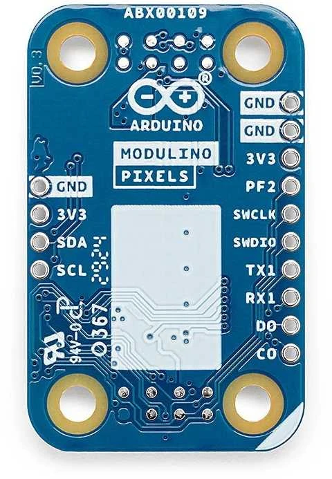 Arduino Modulino Pixels plokštės galinė pusė