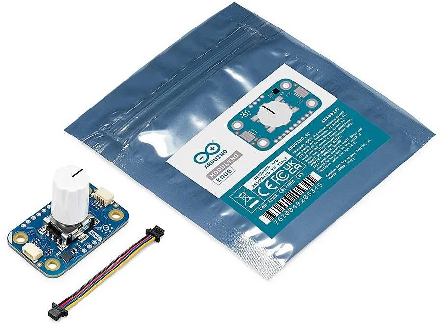Arduino Modulino rankenėlė - modulis su rotaciniu kodavimo įrenginiu ir mygtuku - Qwiic - ABX00107