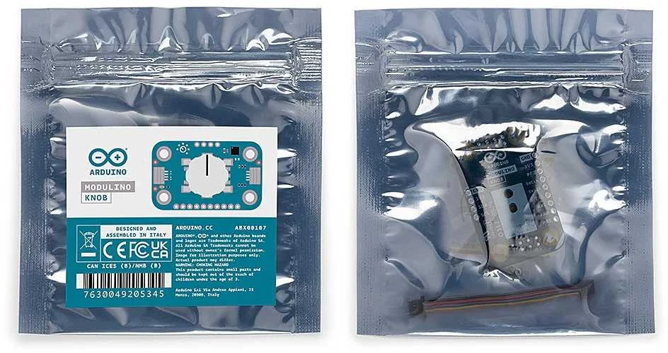 Arduino Modulino rankenėlė - modulis su rotaciniu kodavimo įrenginiu ir mygtuku - Qwiic - ABX00107
