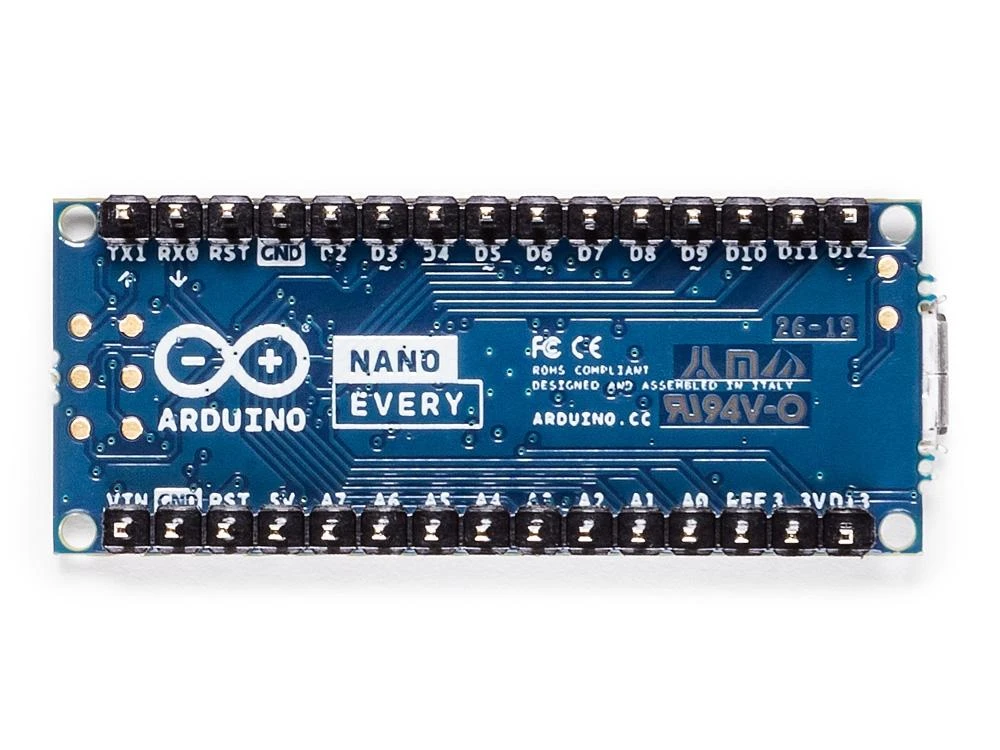 Arduino Nano Every plokštė su kaiščiais