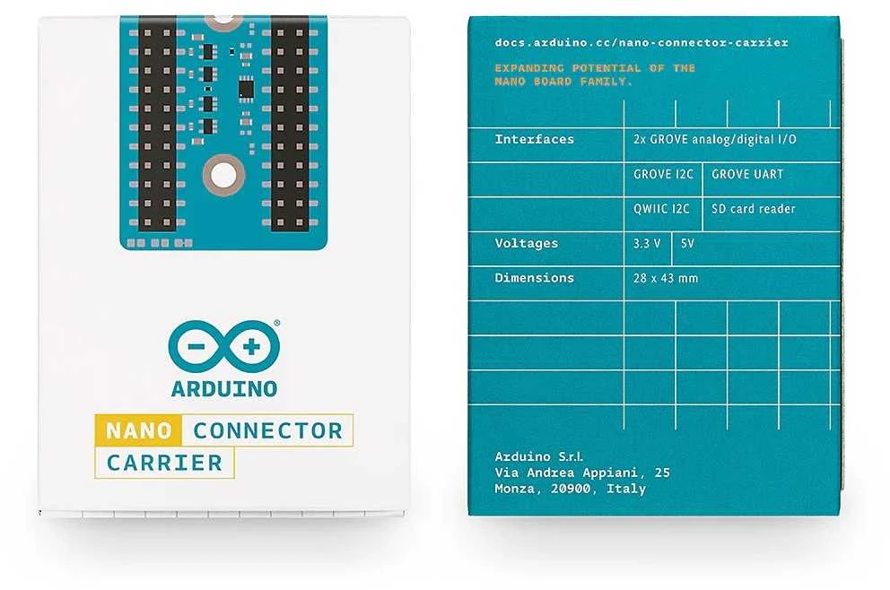 Arduino Nano jungties laikiklis - Qwiic/Grove/Micro SD išplėtimo plokštė - ASX00061