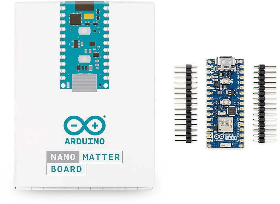 Arduino Nano Matter plokštė su kaiščių rinkiniu