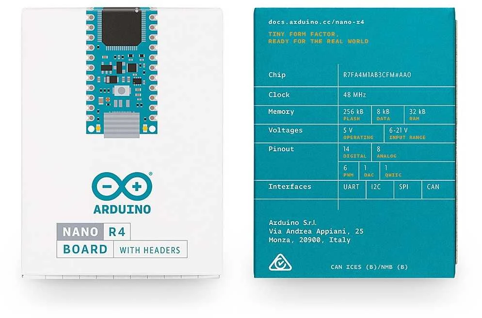 Arduino Nano R4 su jungtimis - ABX00143