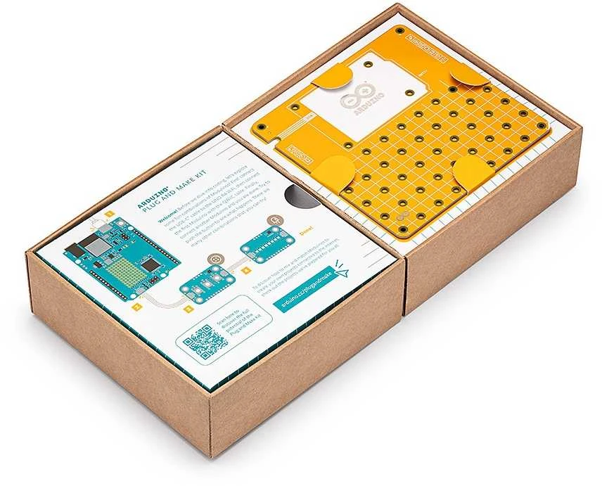 Arduino Plug and Make Kit pakuotės turinys