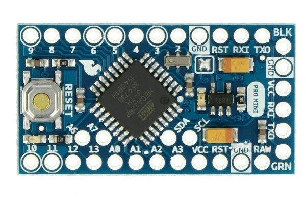Arduino Pro Mini 328 plokštės viršus